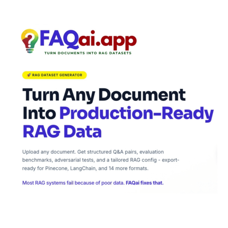 automate RAG data - production-ready RAG dataset - retrieval-augmented generation data prep - RAG dataset automation pipeline - document ingestion PDF DOCX OCR - smart chunking for RAG - canonical Q&A pair generation - query variants and paraphrase generation - evaluation benchmarks for RAG retrieval - adversarial query generation for RAG - RAG dataset export formats Pinecone Weaviate Qdrant - LangChain RAG dataset export - LlamaIndex RAG dataset export - in-context evaluation and RAG testing playground - CI/CD integration with RAG via REST API and webhooks