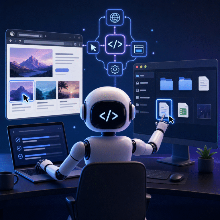 Codex AI agents - browser automation - desktop automation - UI testing automation - headless testing - human-like testing - UI element annotation - session management - secure re-login - password manager integration - dynamic UI interaction - vision-based automation - multi-step workflow orchestration - secure credential storage - test reliability and flakiness reduction